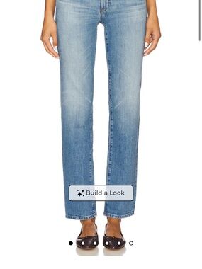 AG Adriano Goldschmied Light Blue Straight-Leg Jeans